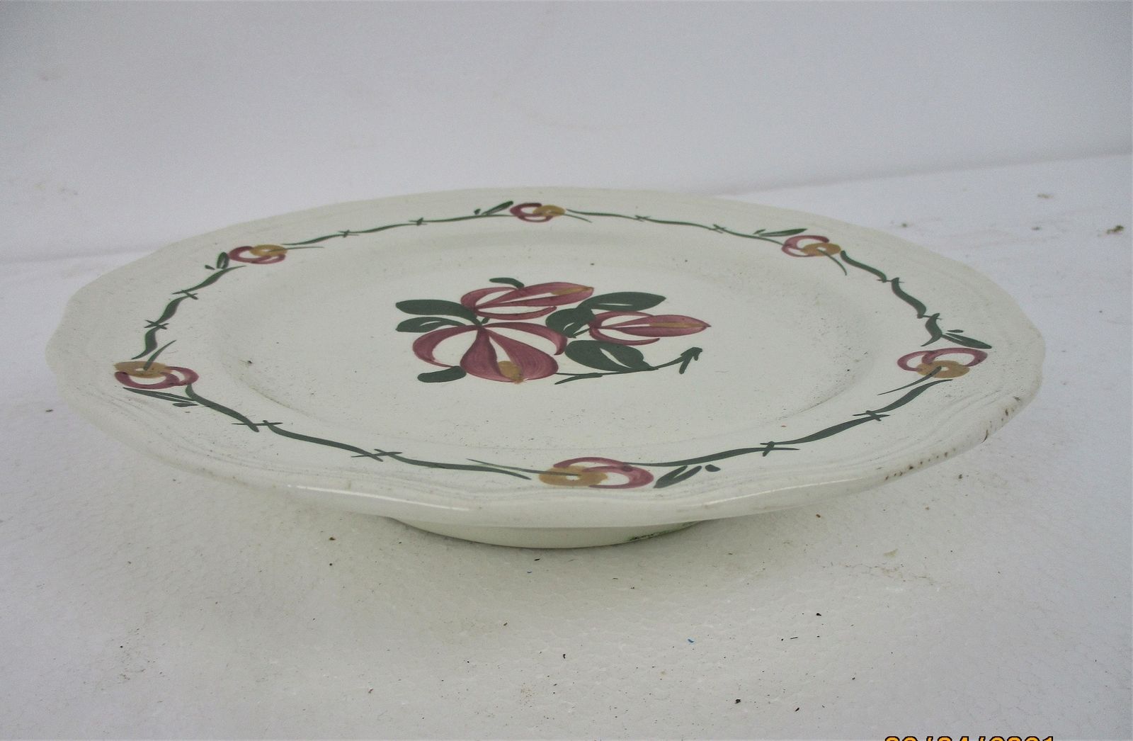 Footed Cake Stand Villeroy And Boch Marked Porcelain Antique Septfontaines photo furniture