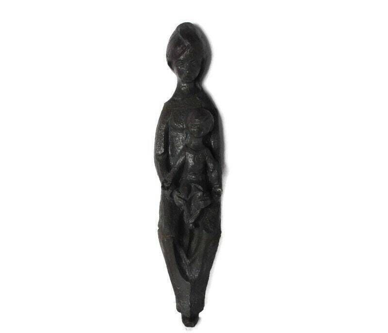 Xl Wall Plaque Hanging Statue Virgin Mary Infant Child Madonna Terra Cotta Churc