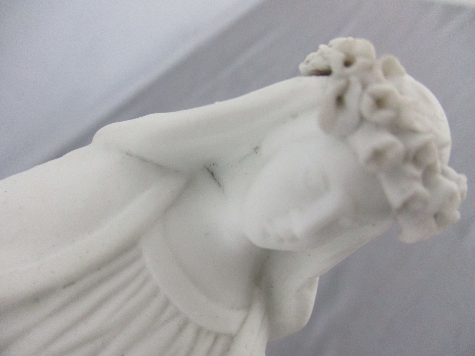 Antique Bisque Porcelain Statue Virgin Our Lady Mary Madonna With Infant Jesus F photo vintage