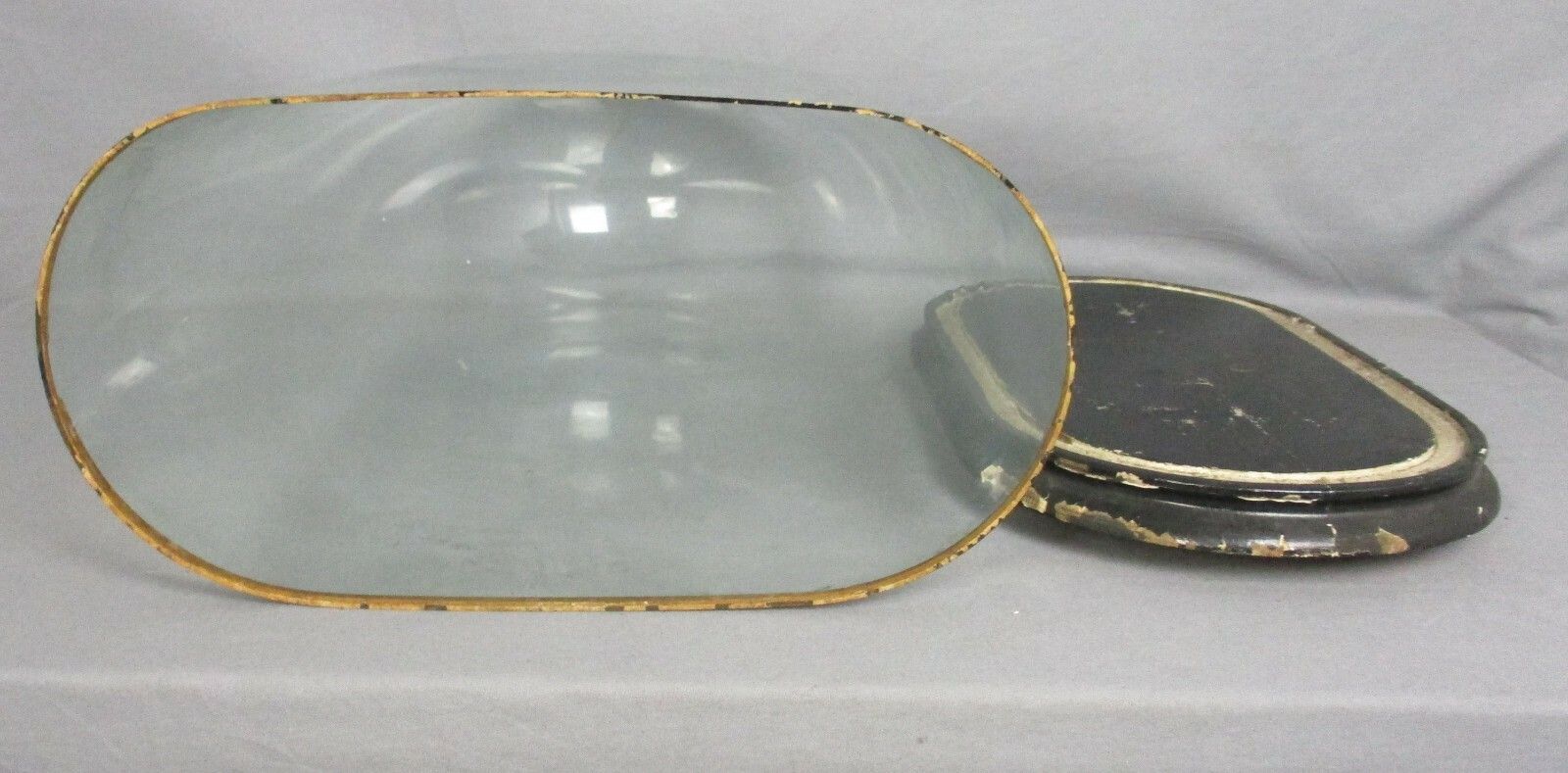Antique Victorian Oval Hand Blown Glass Globe Dome Doll Clock 19.68 H 14.56"!! photo for sale
