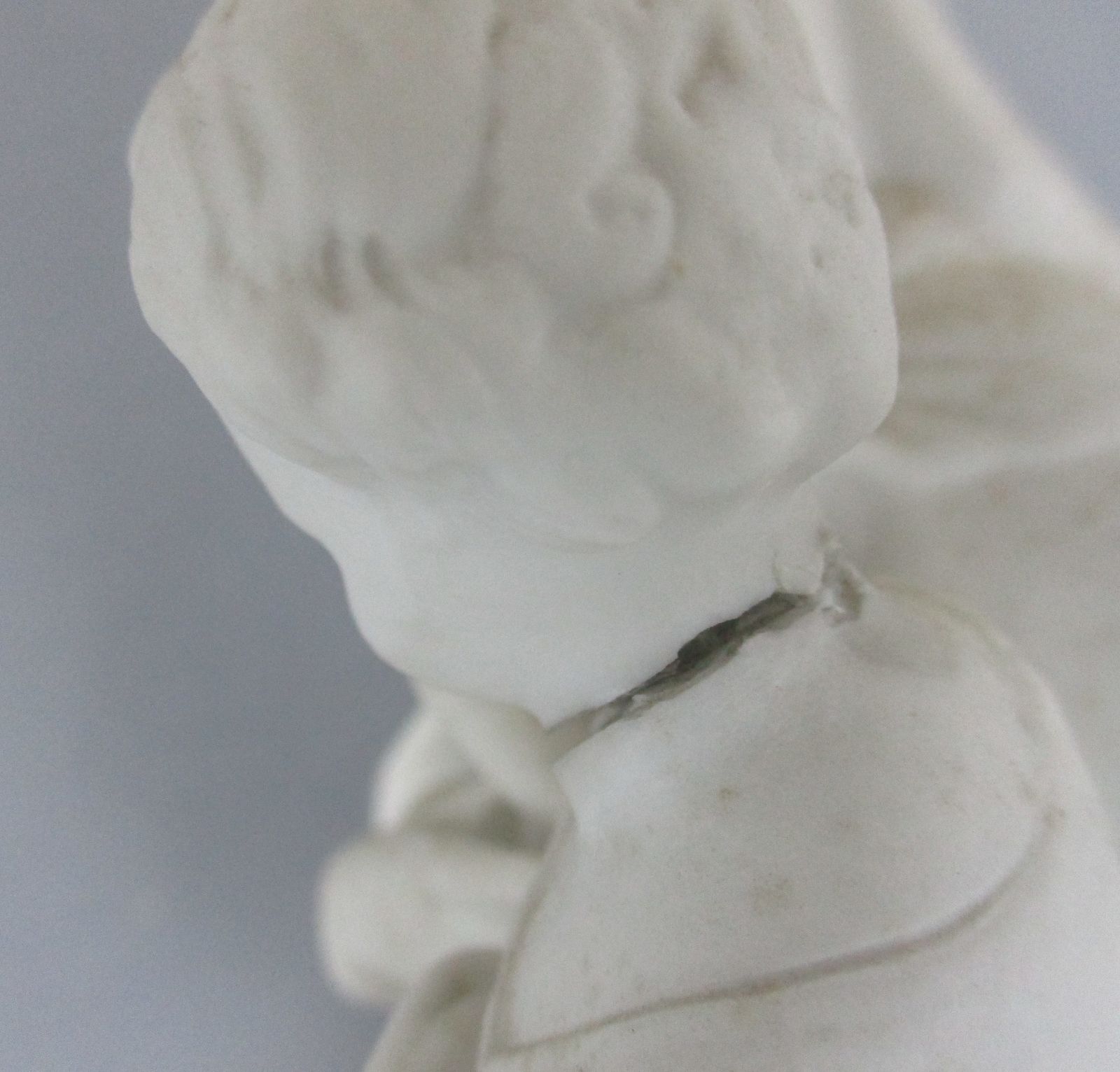 Large French Antique 1900 Bisque Statue Virgin Mary Our Lady With Infant Child F photo vinterior