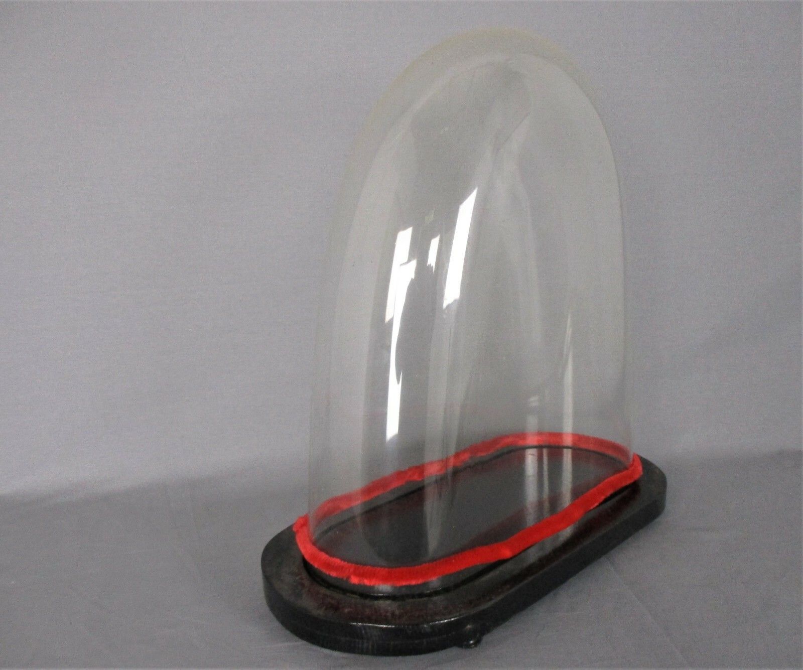 Antique Victorian Oval Hand Blown Glass Globe Dome Doll Clock 17.71" H 15.47!! photo furniture