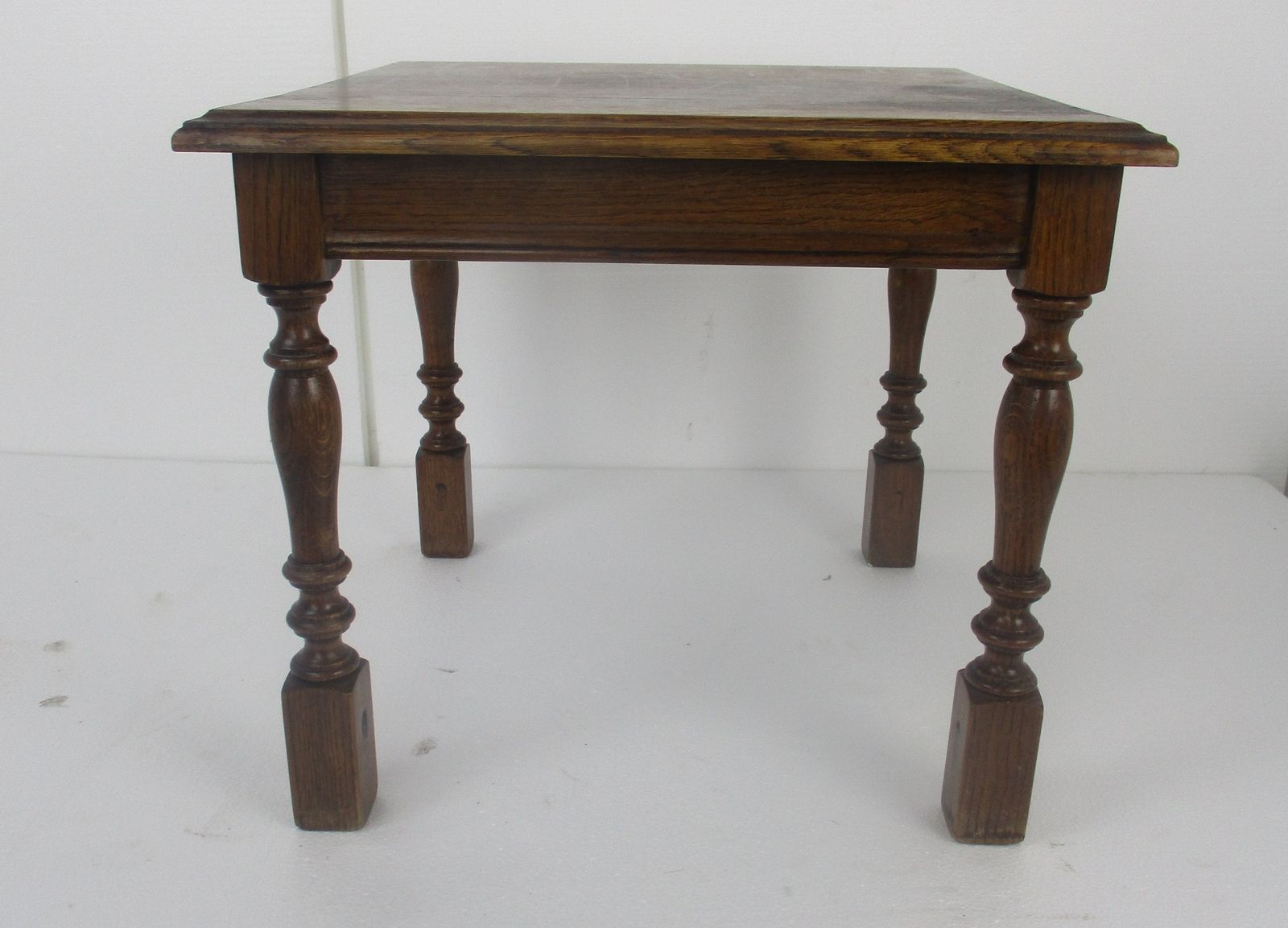 Mid Century French Oak Coffee Side Occasional Table Barn Country Farmhouse Style photo for sale