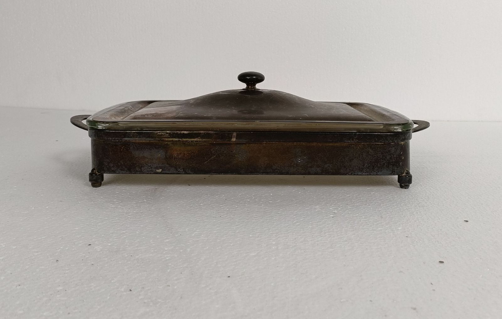 Silver Plated Caddy Pyrex Dish Pm Italy Marked photo furniture