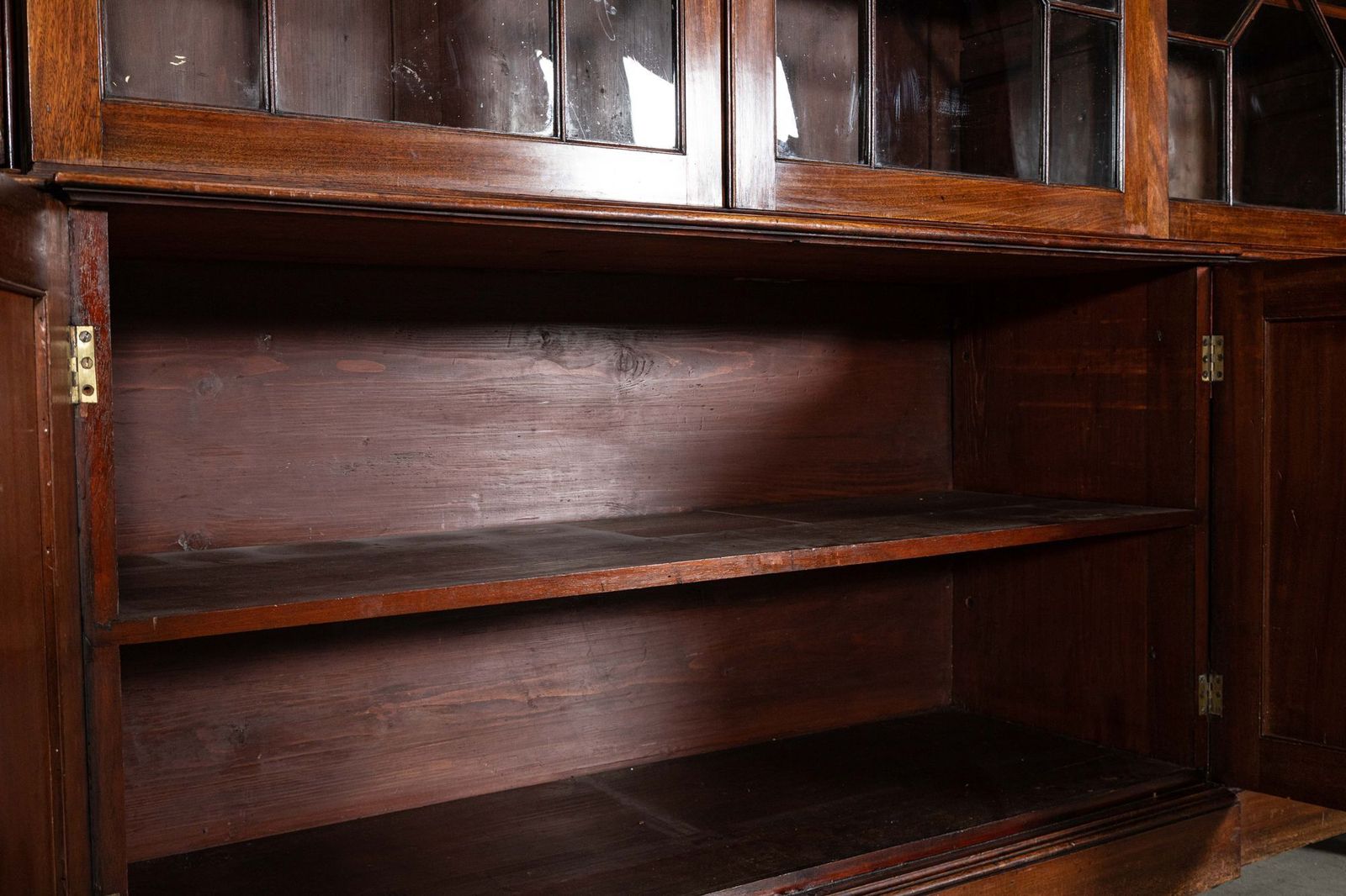 photo buy Monumental George III English Mahogany Breakfront Library Bookcase