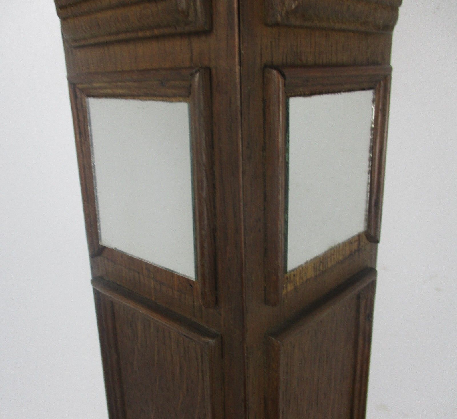 Hand Carved  Ornate Wooden Pedestal Lion Heads Impressive  Mirrors Antique Wow photo vintage