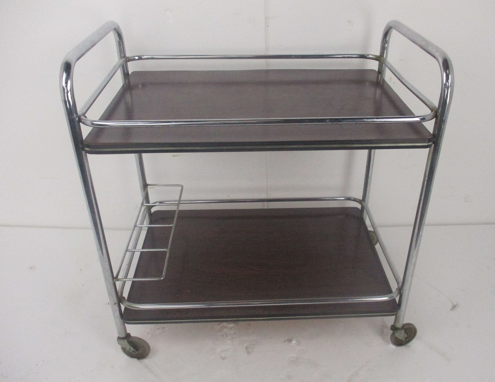 Bar Cocktail Tea Entertainment Cart Trolley Kitchen Island Veneer Retro Funky Ba photo furniture