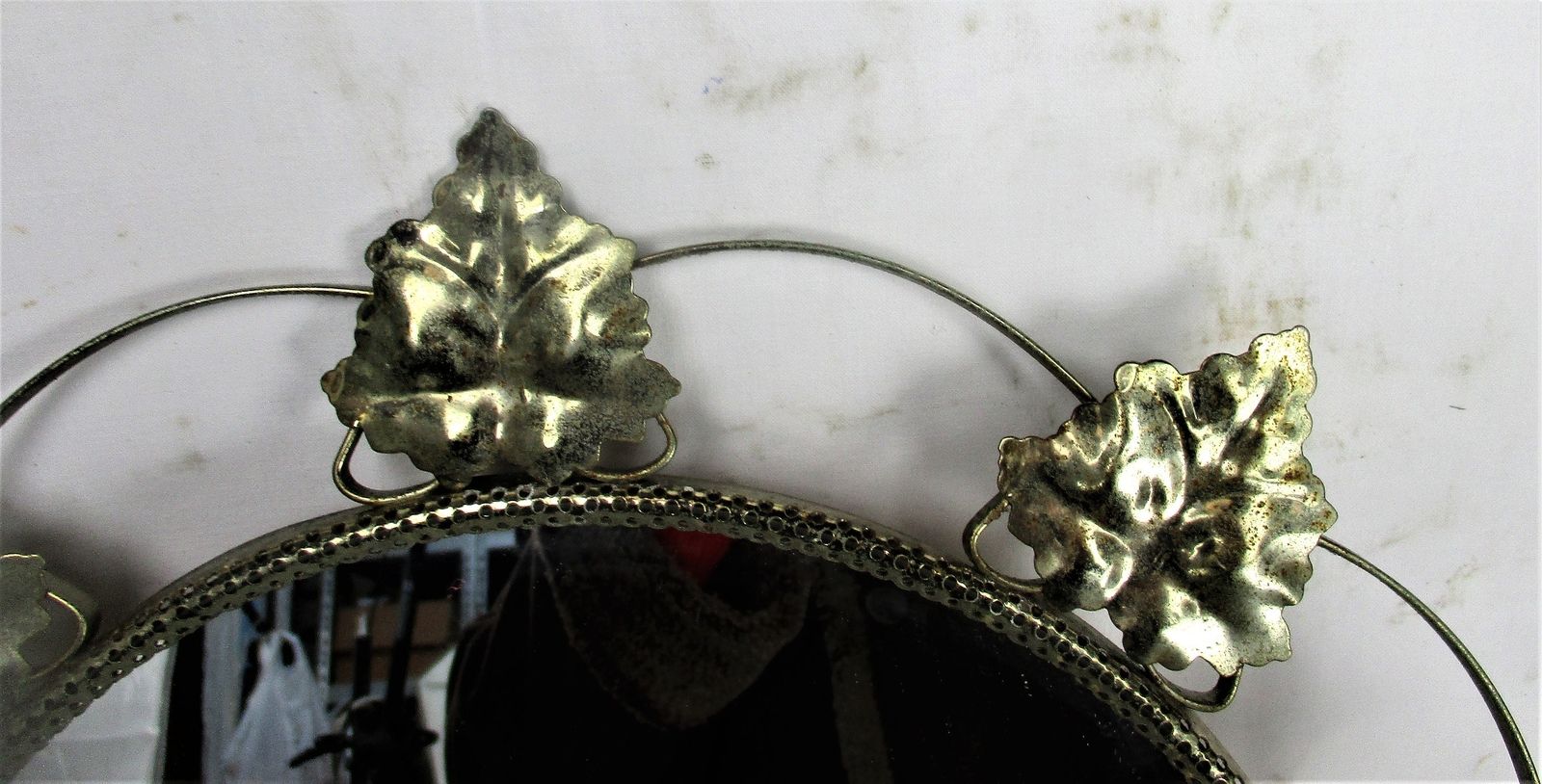 Retro Modernist Starburst Sunburst Leafs Wall Brass Mirror Mid Century Modern photo Home Decor