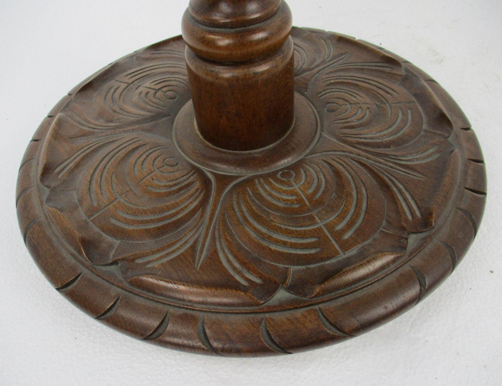 Hand Carved Wood Barley Twist Side Display Coffee Table Pedestal Plant Stand photo buy