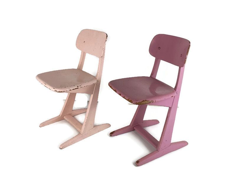 Pair Children's School Chairs By Karl Nothhelfer For Casala 1960s Plywood Design