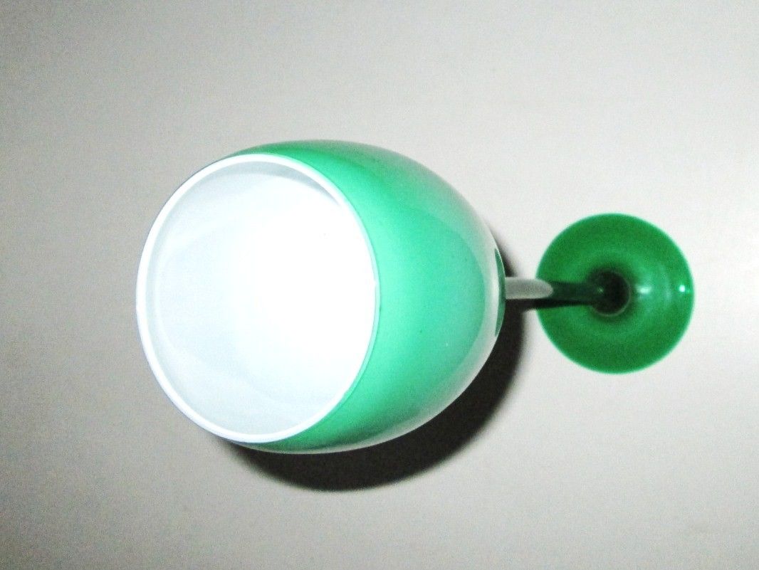 Xl Italian Opal Pea Green Cased Pop Art Glass Vase Mid Century Era Empoli photo furniture