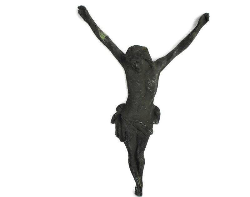 Gorgeous Antique Brass Bronze Corpus Jesus Christ Church 19th 20th Century 18.89