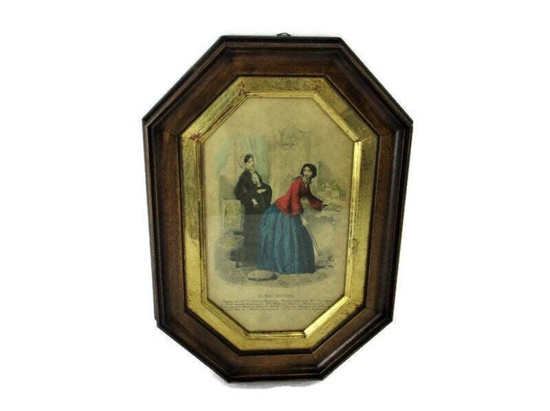 Les Modes Parisiennes  Illustrée Victorian Dress Fashion Print Plates Framed It