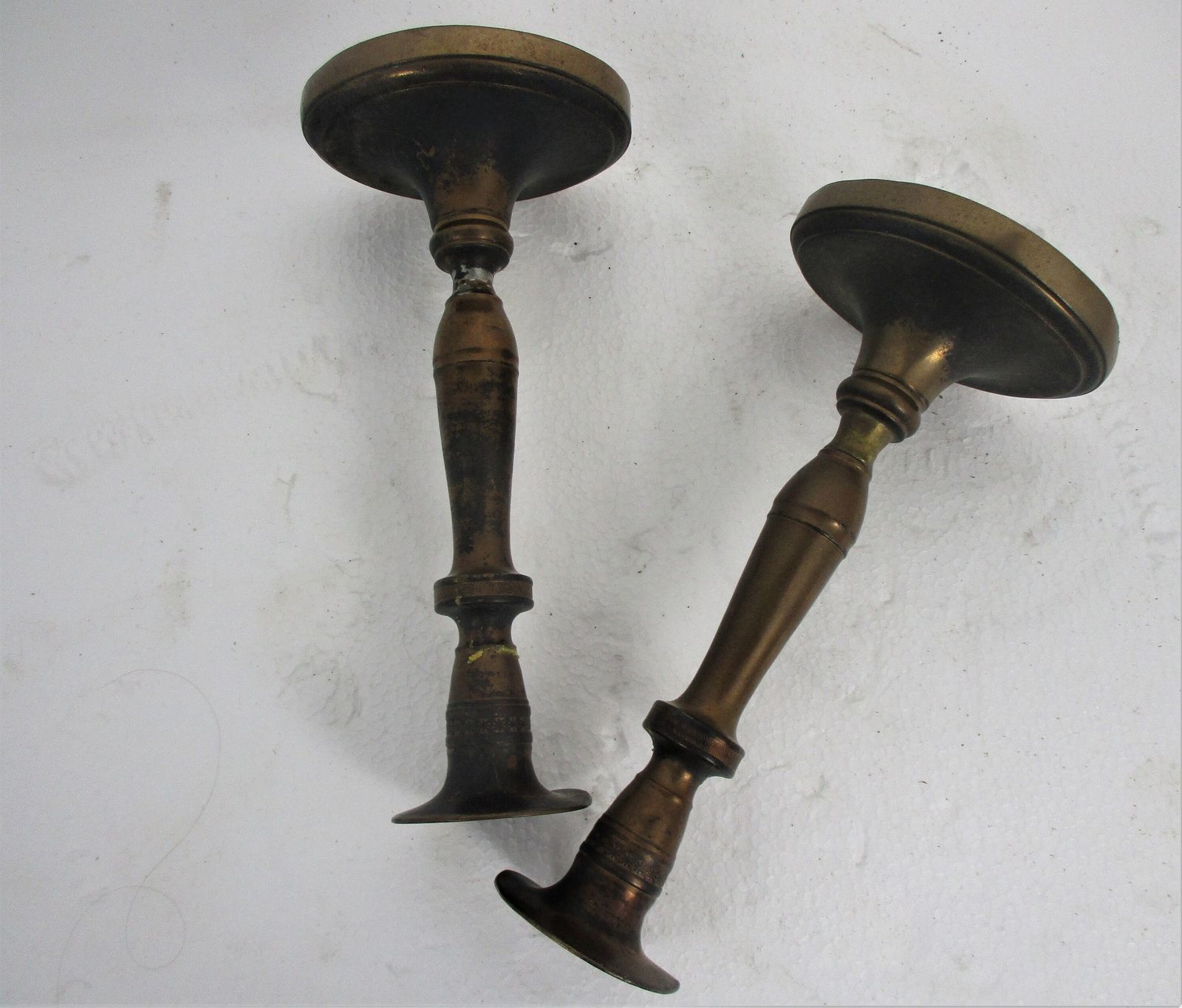 Antique Bauhaus Art Nouveau Candle Sticks Candle Holders Copper photo buy