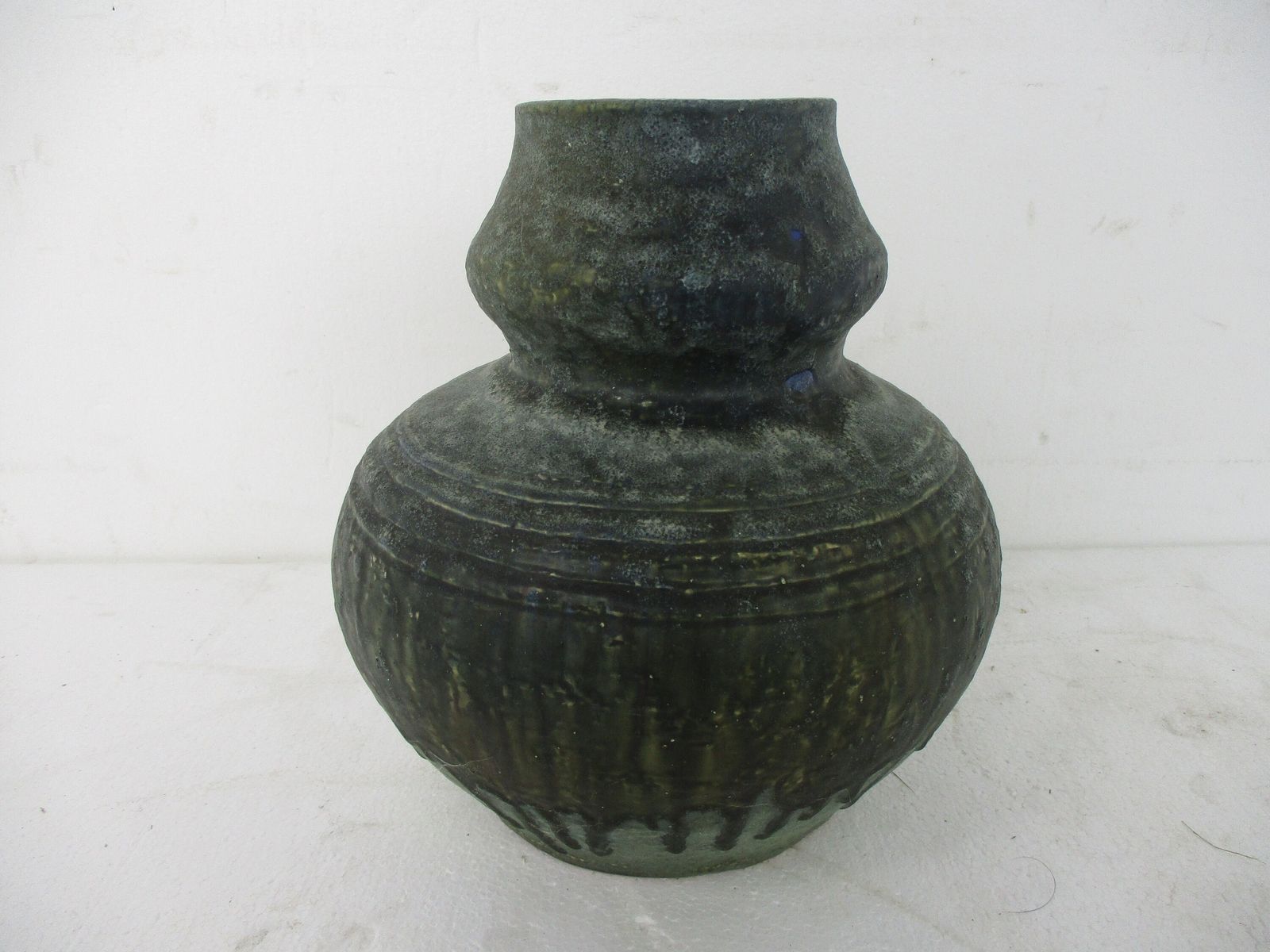 Large West Germany Style Vase Ceramic Mid Century Modern Glazed Art Pottery Faie photo furniture