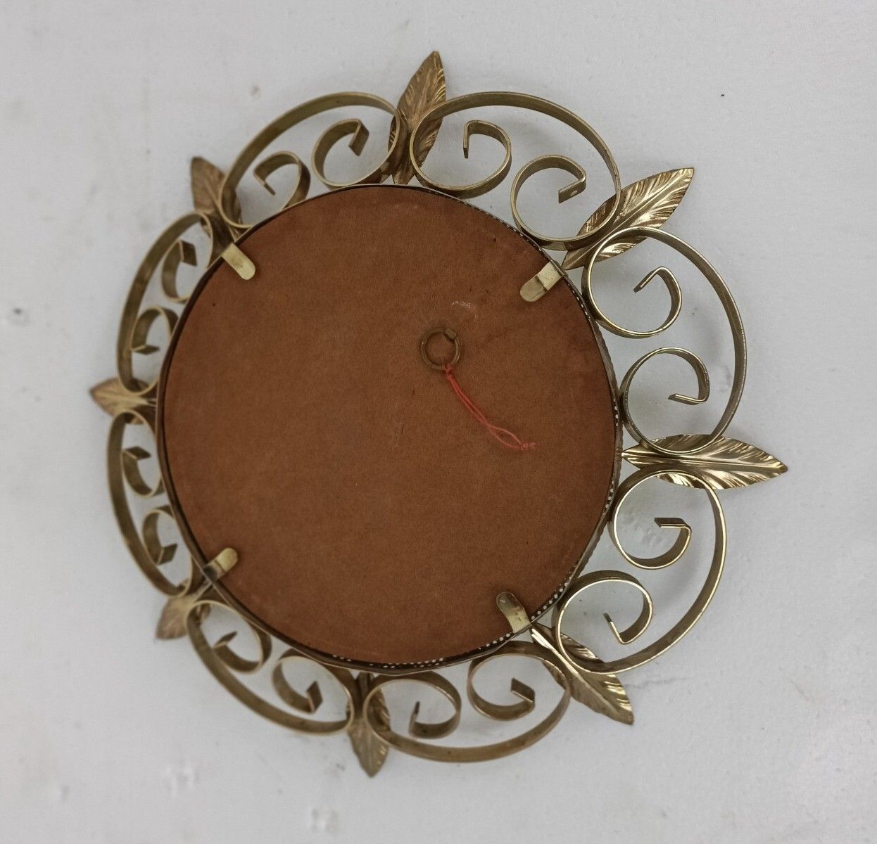photo furniture Retro Modernist Starburst Sunburst Metal Wall Mirror Mid Century Leafs Chrome