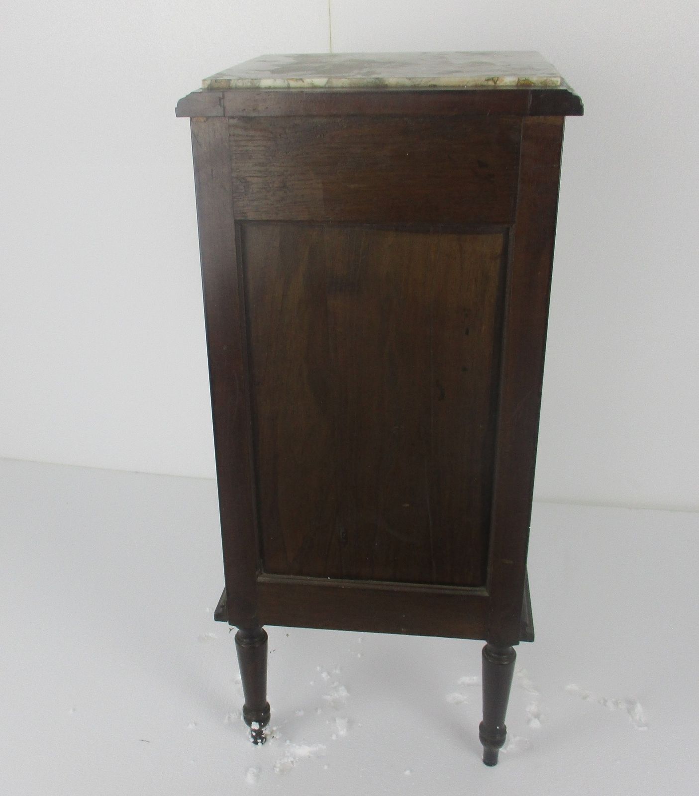 photo furniture Antique Art Deco Art Nouveau Marble Top  And Inside Side Cabinet Table Night Sta
