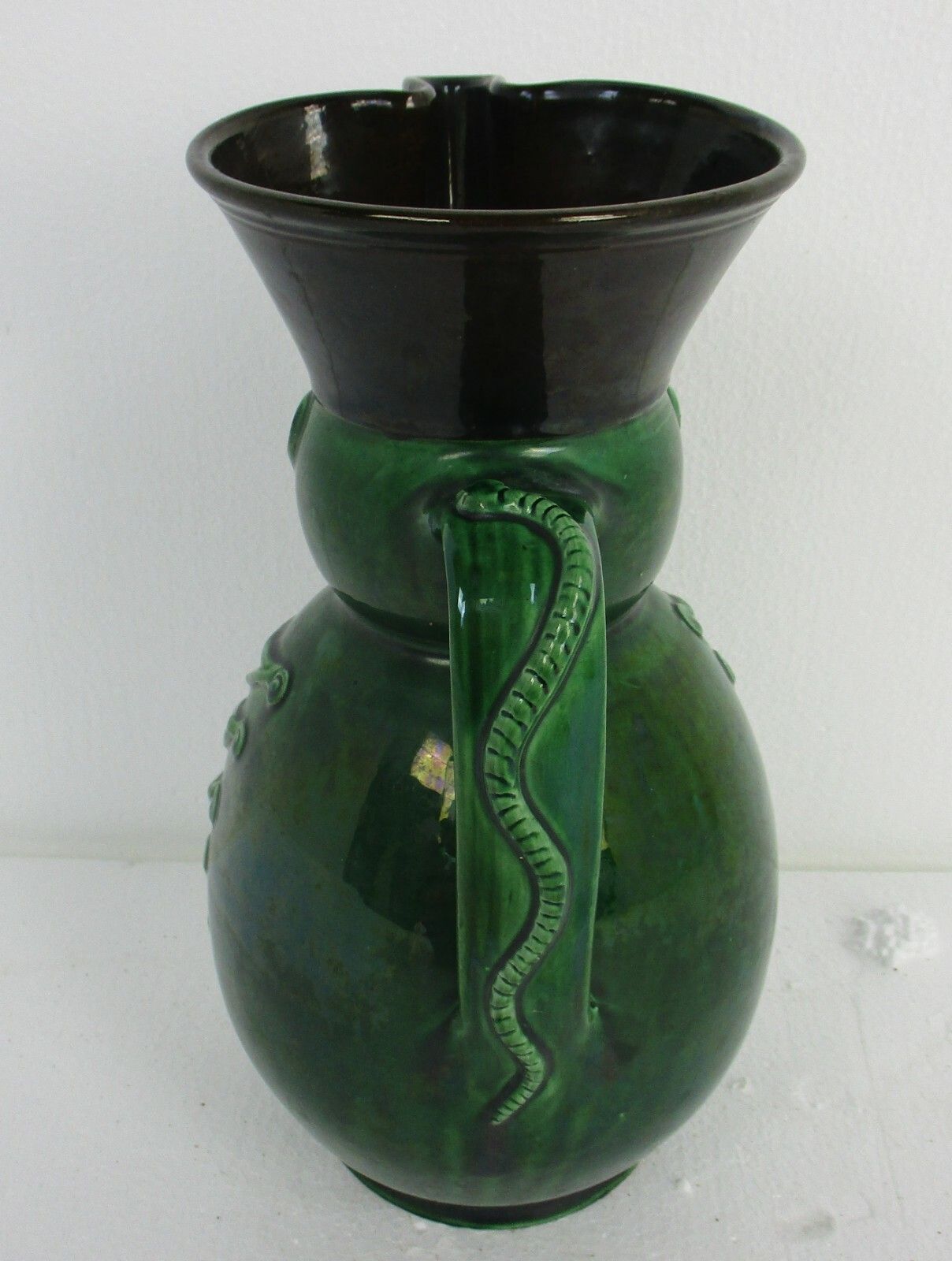 Vintage Ceramic Vino Decanter Bitossi Style Hungarian Pitcher Jar Miska Hussar photo vintage