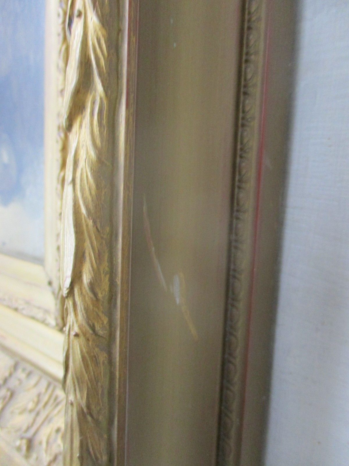 Oil Painting On Wood  Framed Couple In Bar Victorian Scene Gorgeous Frame Signed photo buy