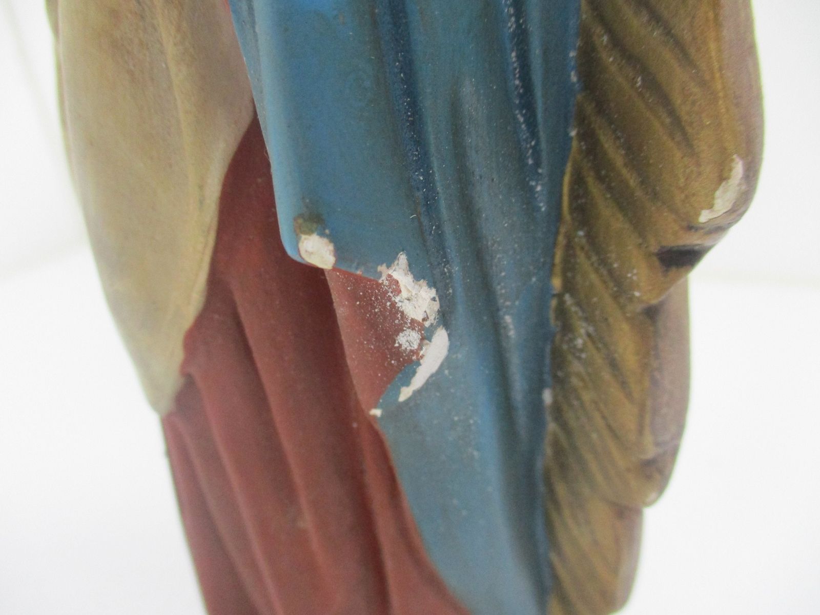 Virgin Mary Lady Of Perpetual Help  Madonna Infant Plaster Statue Angel Polychro photo buy