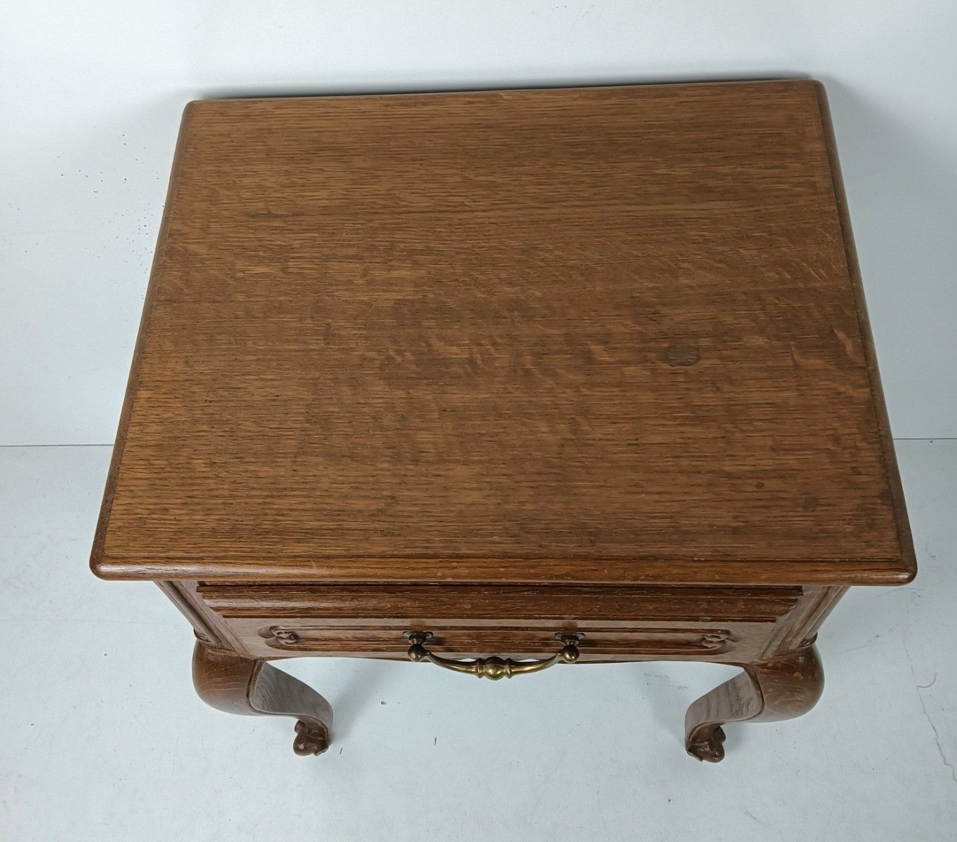 Vintage Nightstand End Table  Modernist  Wood Bedside  Cabinet Louis XV Style photo 466.0
