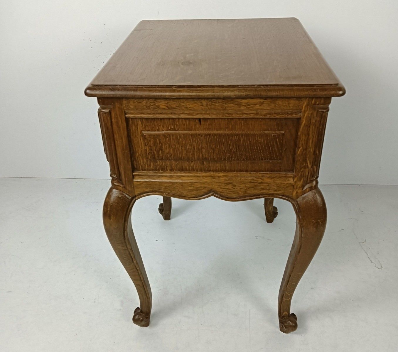 Vintage Nightstand End Table  Modernist  Wood Bedside  Cabinet Louis XV Style photo vintage