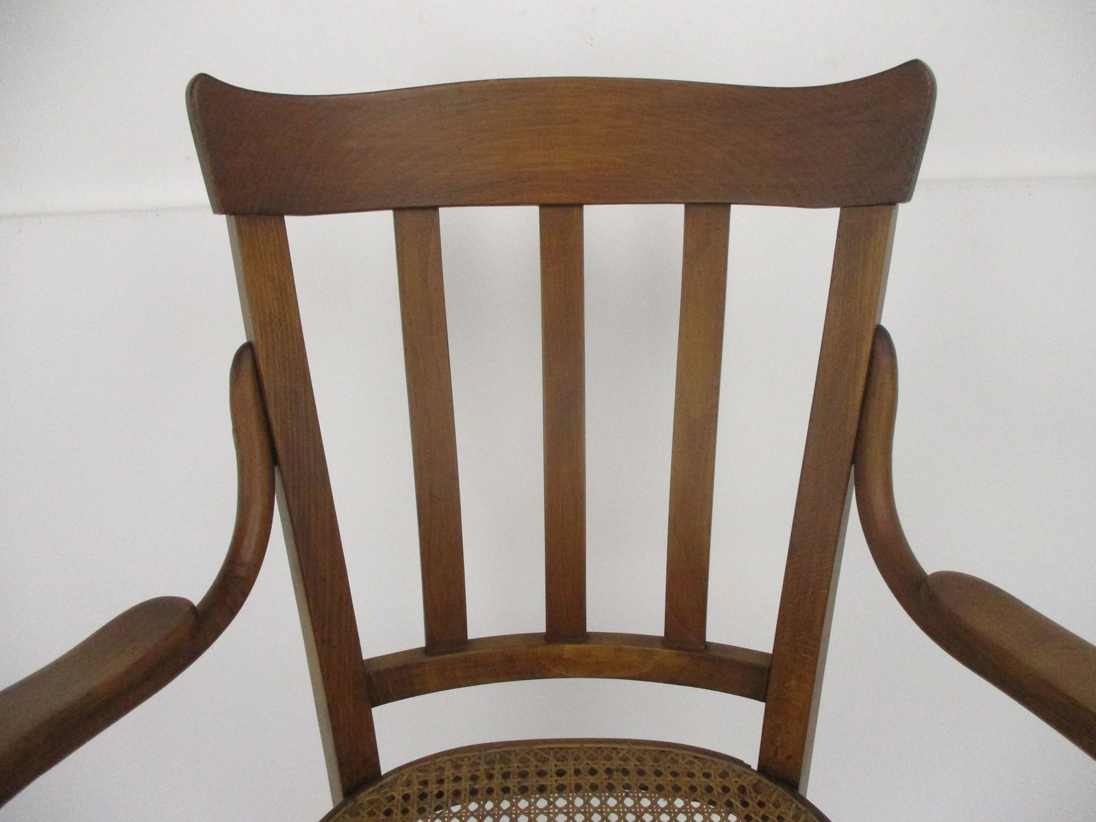 Thonet Style Loung Arm Chair Bistro Ice Cream Parlor Cane Rush Seating Plywood W photo 303.0