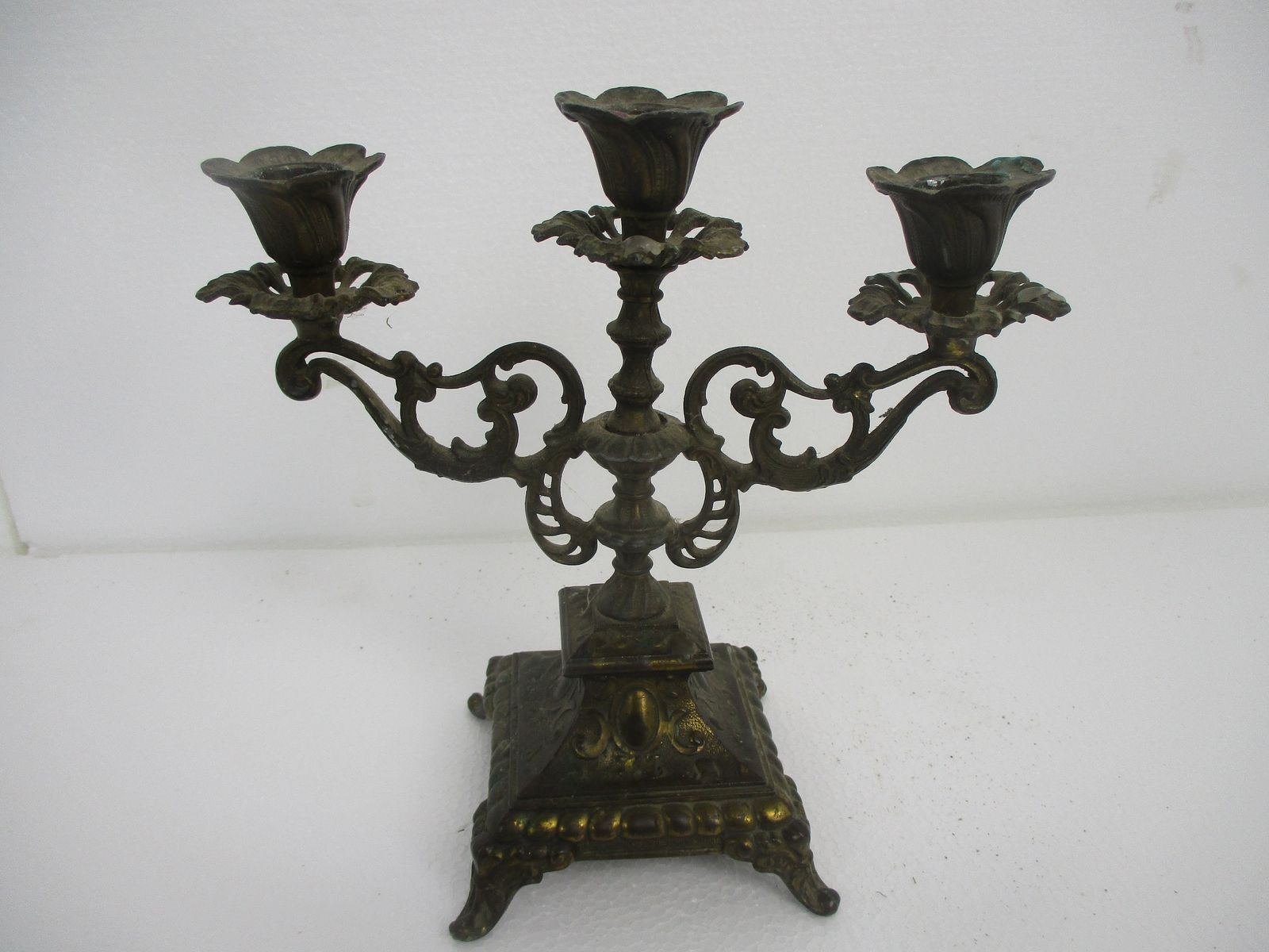 Very Stylish Ornate  3 Arm Candle Holder Candelabra Spelter Bauhaus photo furniture