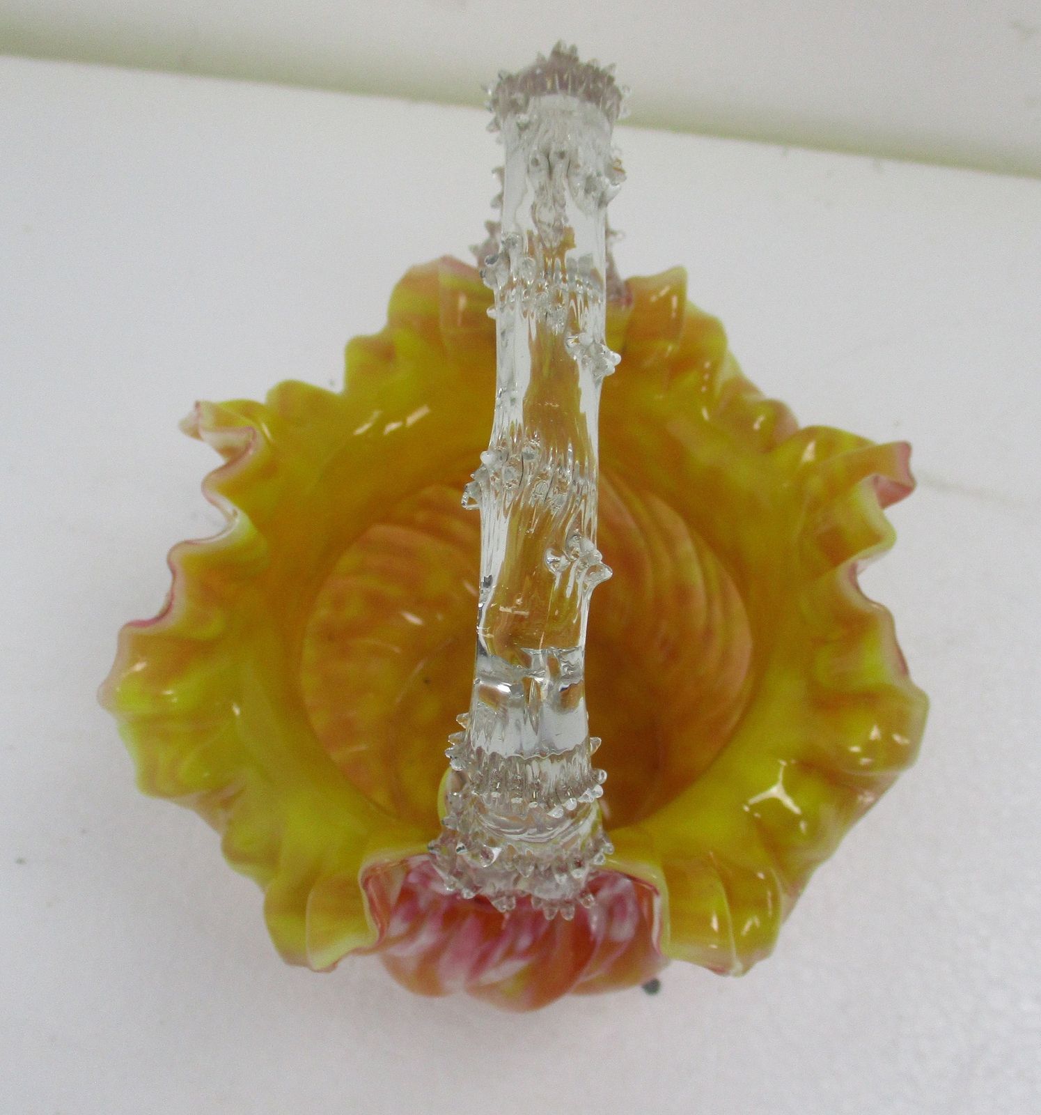 Italian Millefiori  Bowl Dish Centerpiece Murano  Art Glass Modernist Fazzoletto photo vinterior