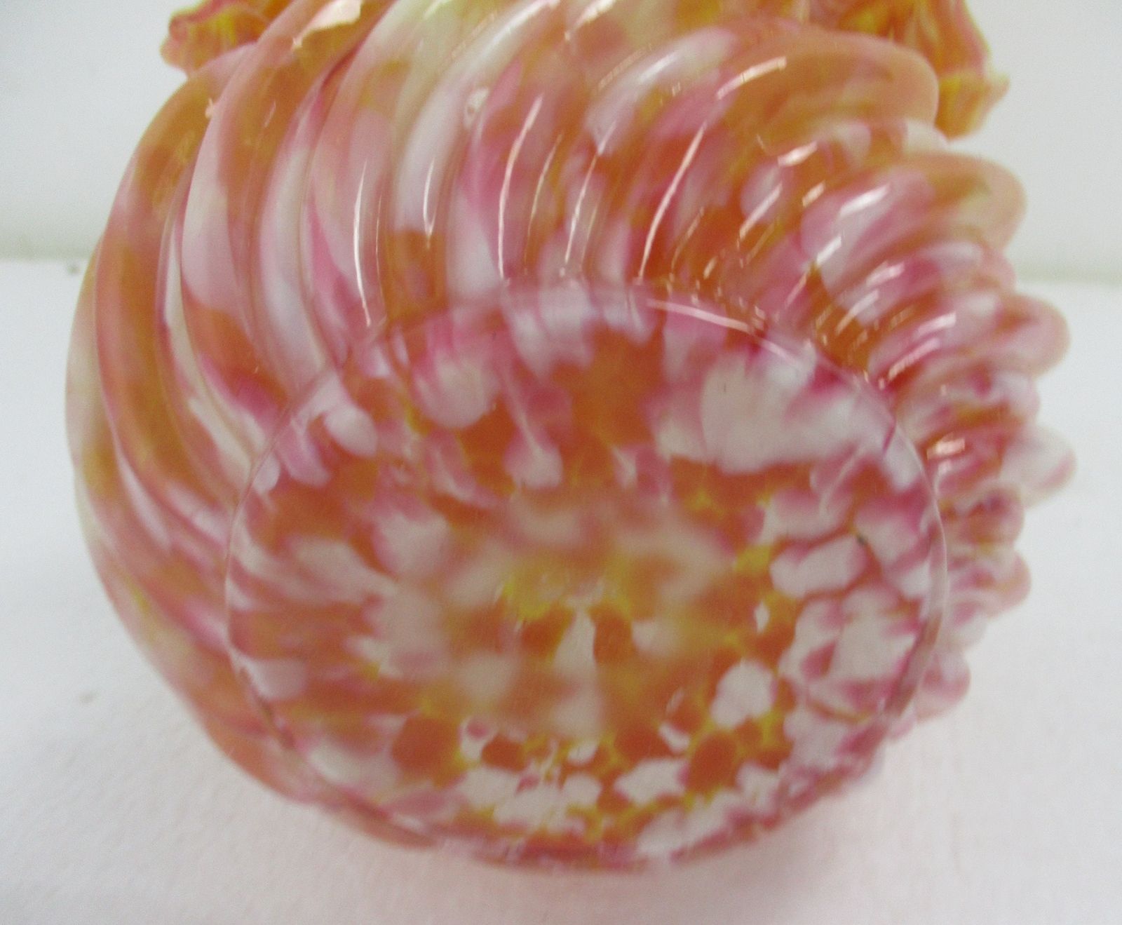 Italian Millefiori  Bowl Dish Centerpiece Murano  Art Glass Modernist Fazzoletto photo vintage