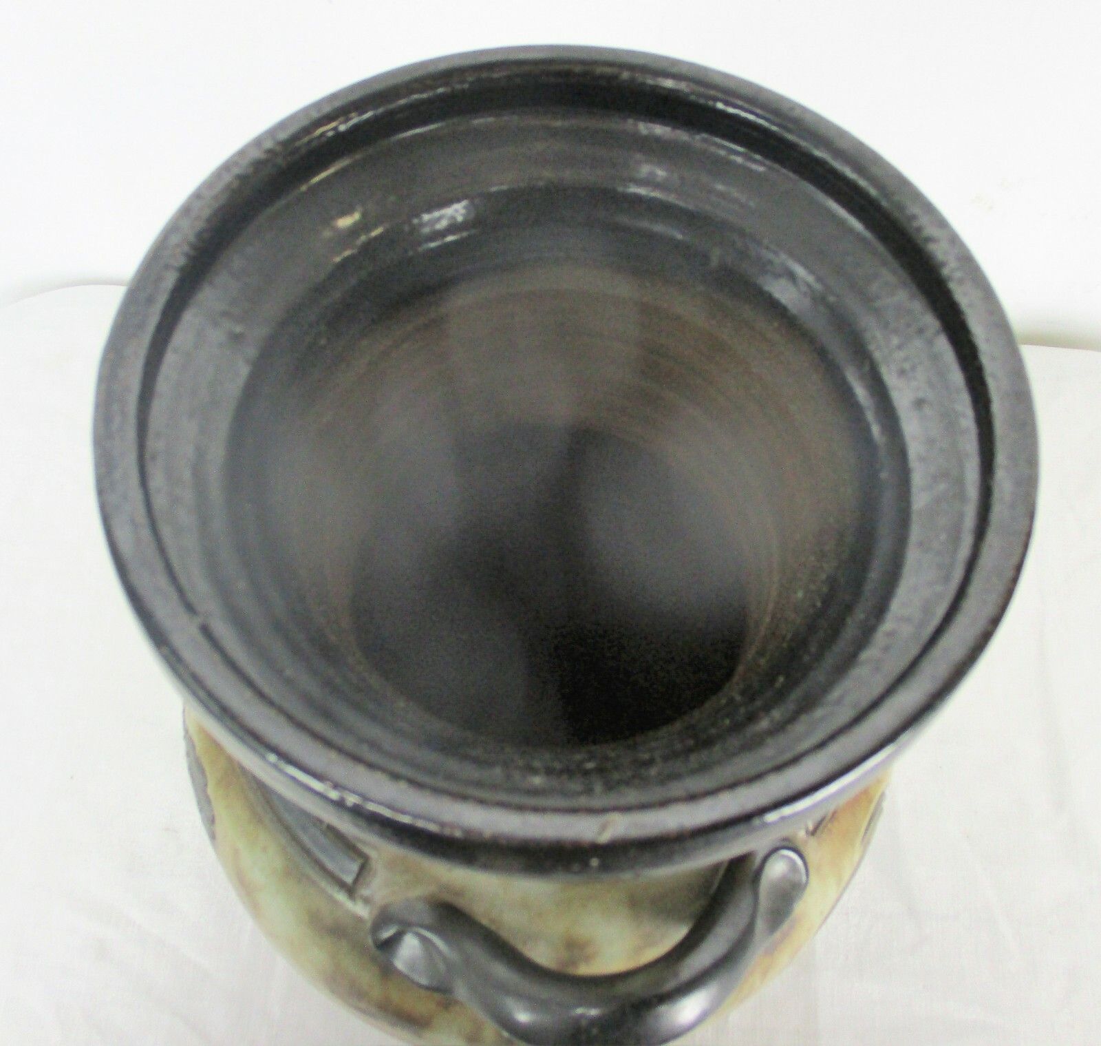 Art Deco Revival Vase Marked Guerin 3 Handles Greek Mythology Stoneware  12.20" photo vintage