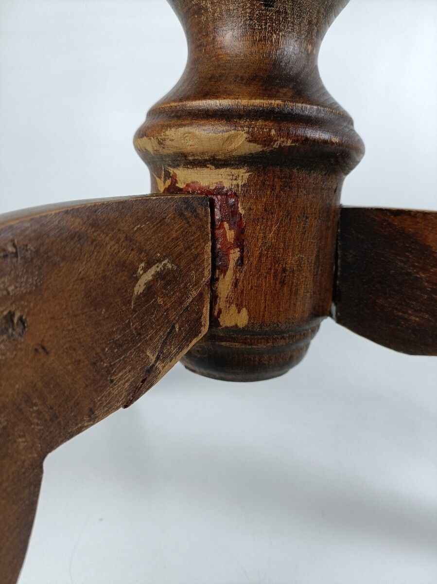 Vintage Wood Wooden Side Table Occasional Wine Table Plant Stand Bonsai Table Ba photo vinterior