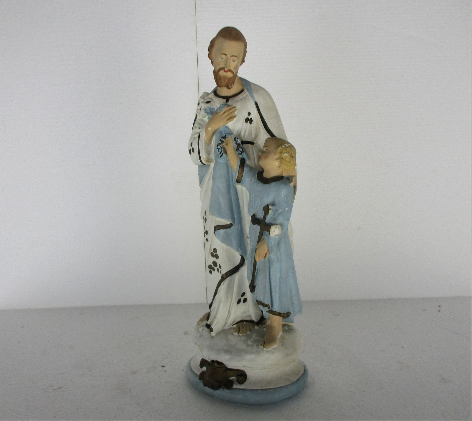 Statue Saint Joseph Protector Of Homes Infant Jesus Statue Chapel Art Deco 17.71 photo Art