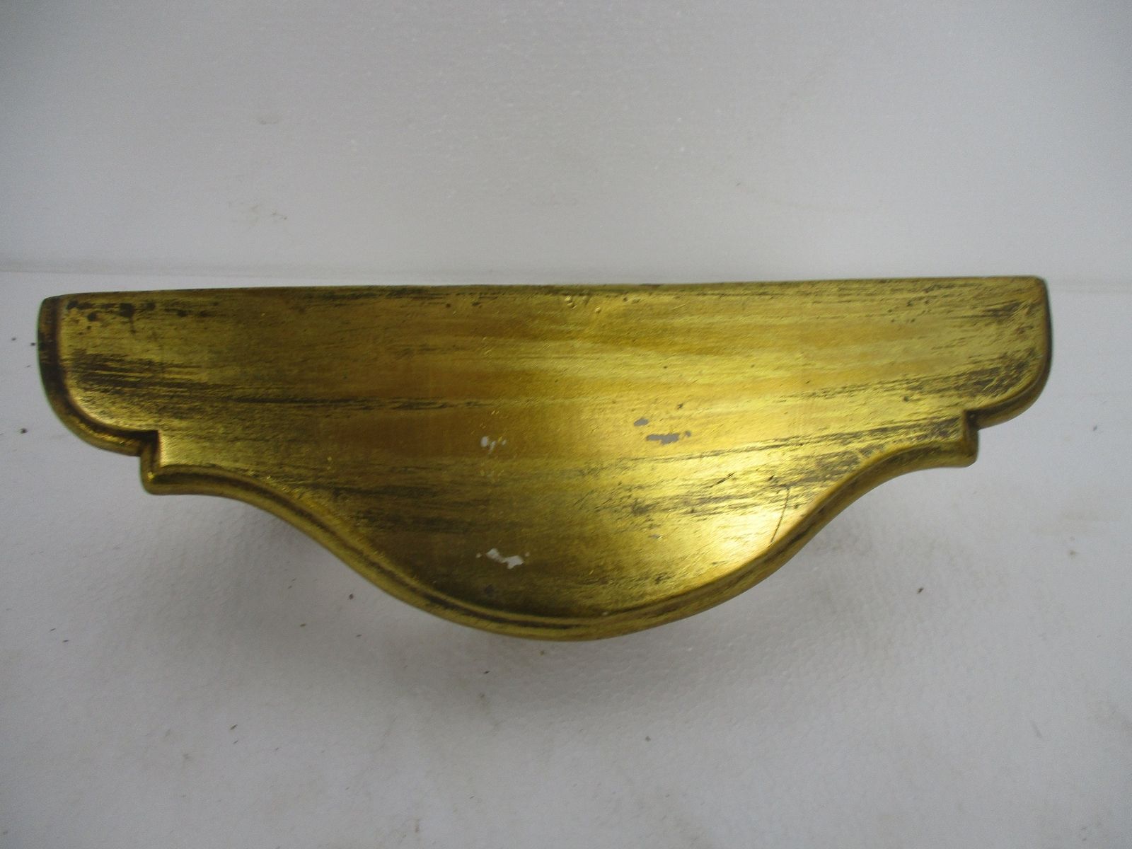 Ornate Wall Mounted Console Mirror Hollywood Regency Gold Gilded Plaster On Wood photo buy
