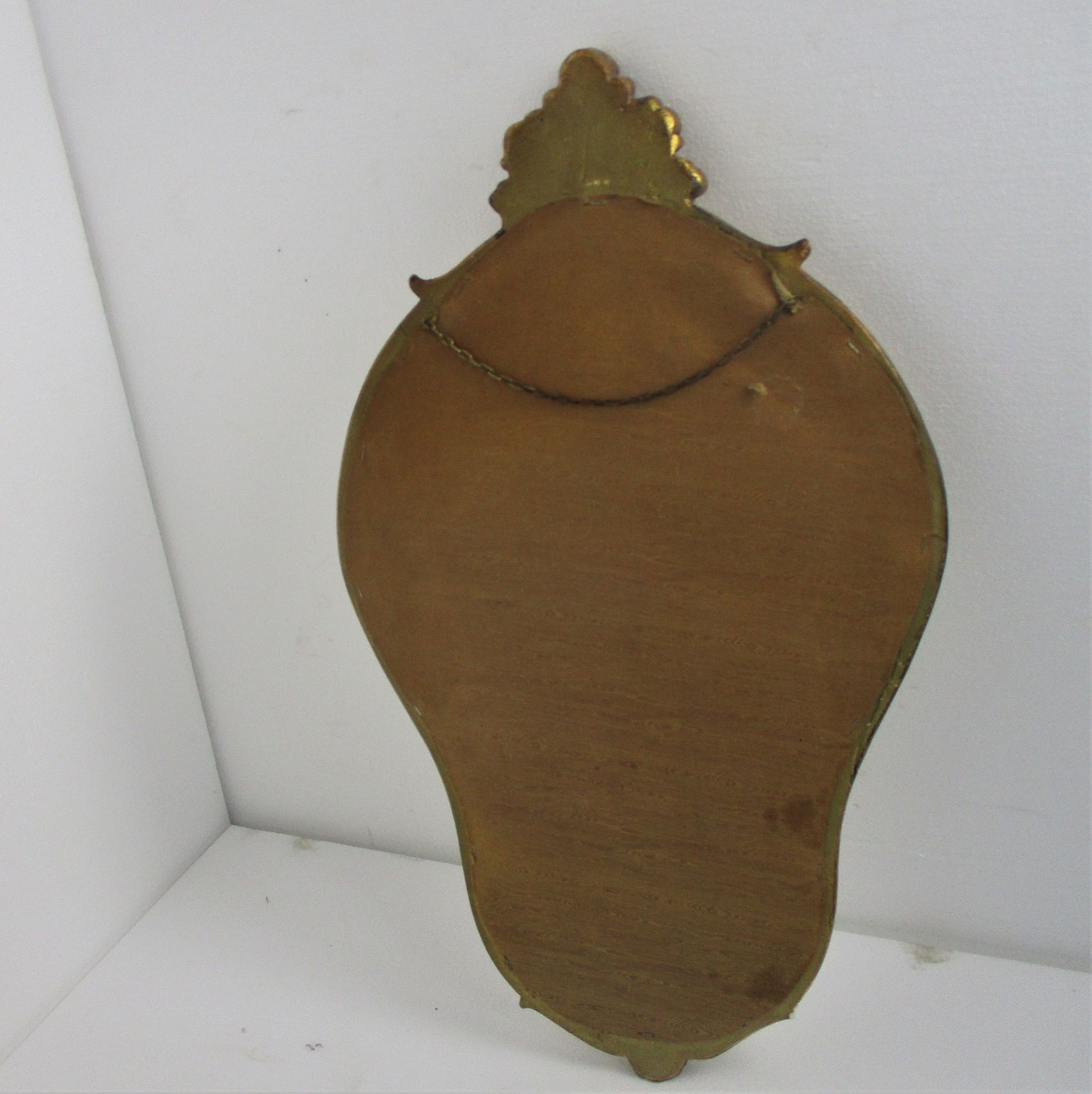 photo furniture Ornate Wall Mounted Console Mirror Hollywood Regency Gold Gilded Plaster On Wood