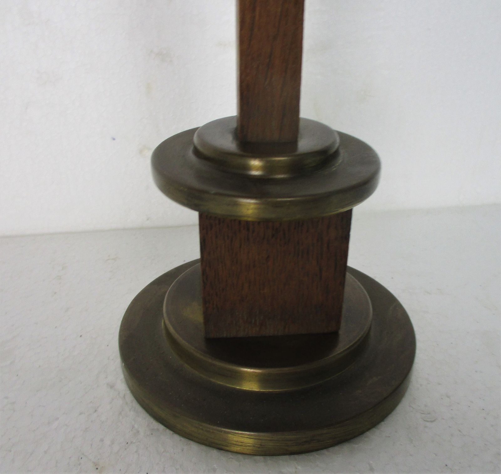 Standing Crucifix Corpus Christi Cross Jesus Christ Calvary Brass Wood Modernist photo 81.0