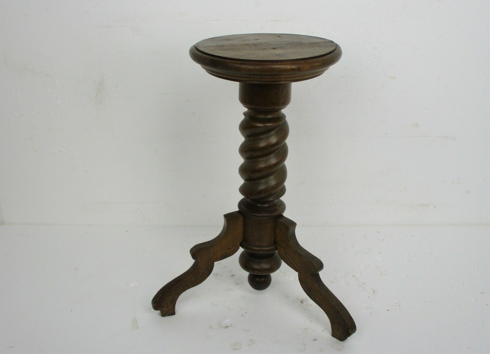 Hand Carved Wood Barley Twist Side Display Coffee Table Pedestal Plant Bonsai photo furniture