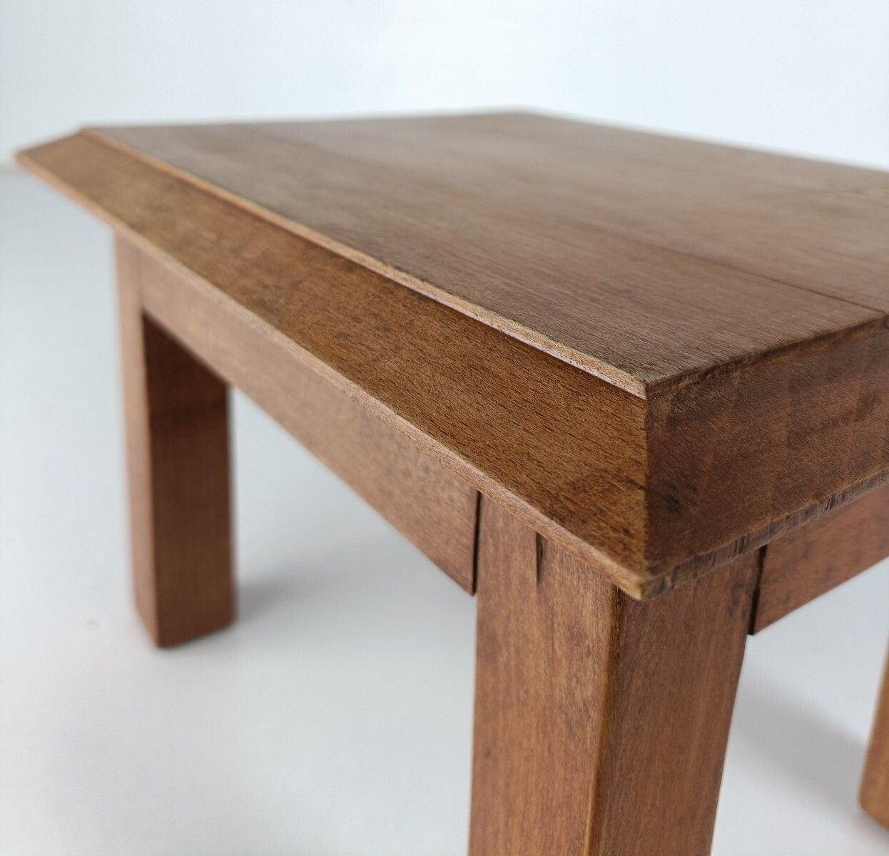 Small Wooden Side Table Foot Rest Barn Style Plant Stand Pedestal Occasional Tab photo buy