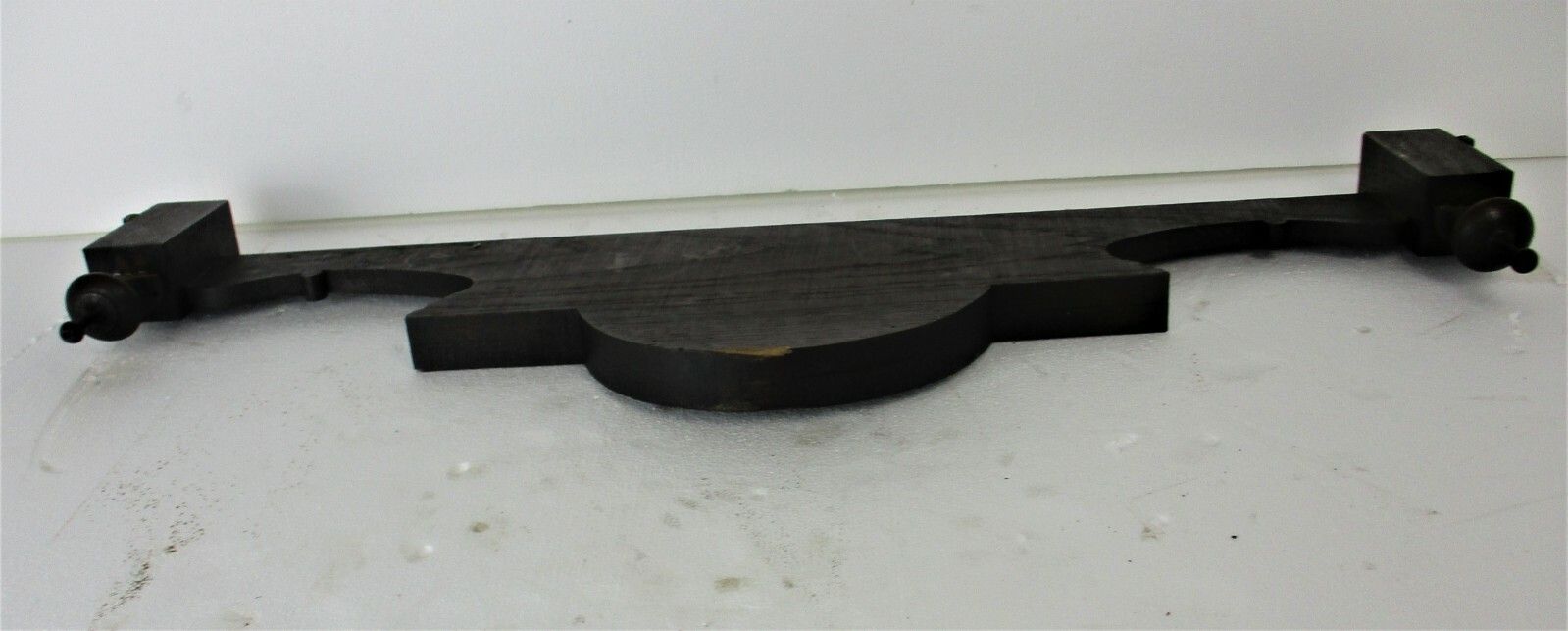 Hand Carved Wood French Pediment Flowers Heart Ornate Over Door Architectural photo vintage