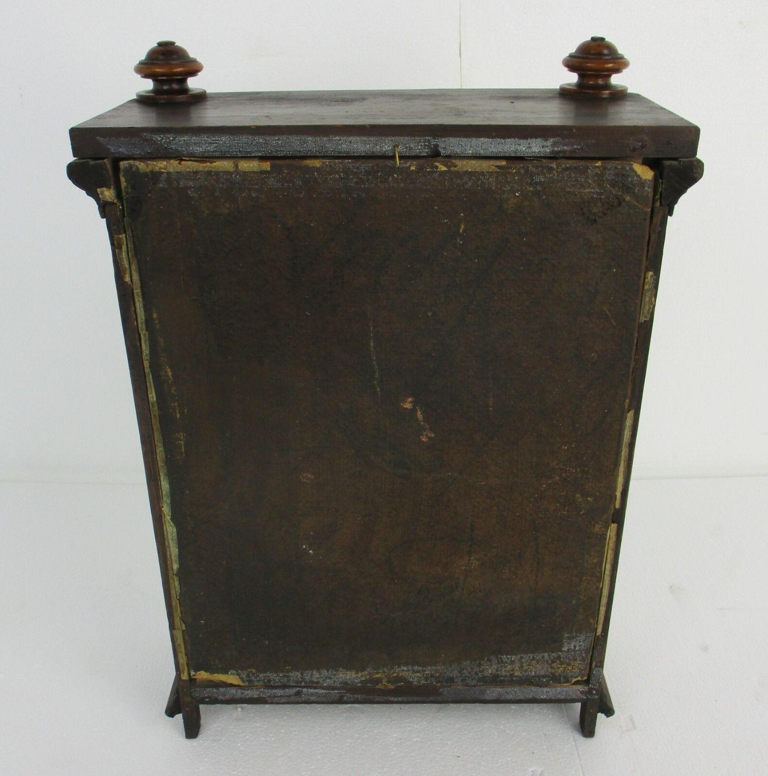 19th C Antique Hand Carved Wood Chapel Niche Shrine With Hand Made Antique Doll photo 927.0
