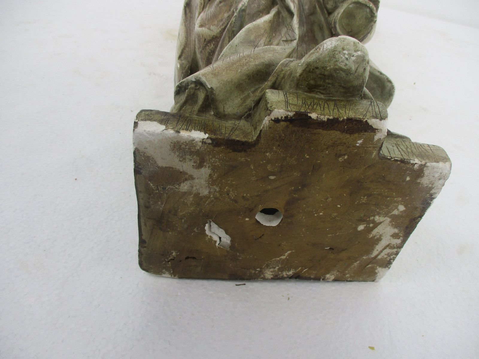 photo for sale Large Statue Virgin Mary Madonna Infant Child Church Chapel Plaster Extremely Ra