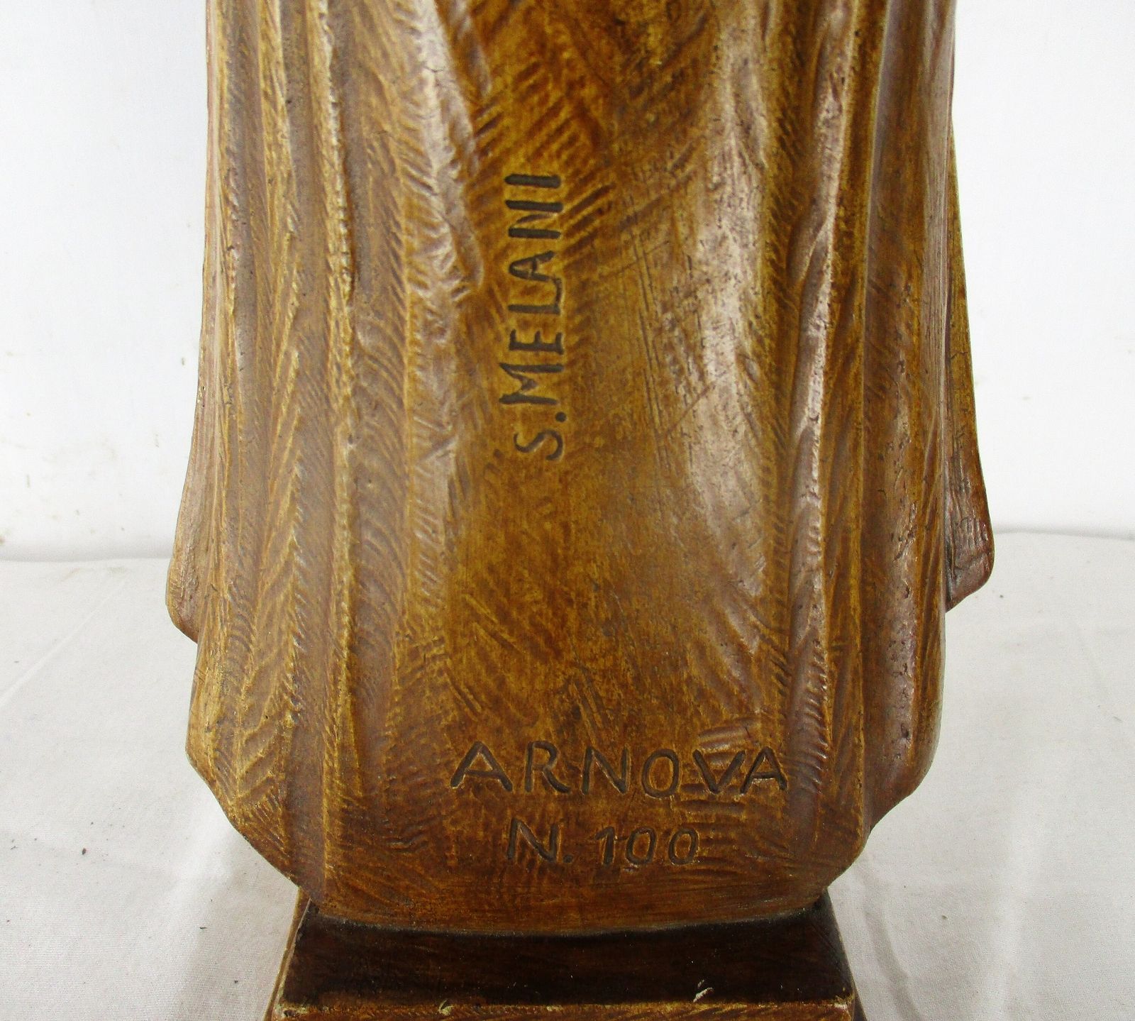 photo furniture Statue Virgin Mary Our Lady Madonna Statue Infant Child Signed Salvatore Melani