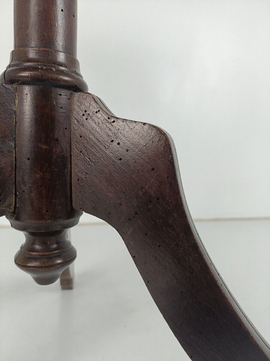 Tripod Wooden Wood Side Occasional Table Edwardian Style Vintage Pedestal Bonsai photo vinterior