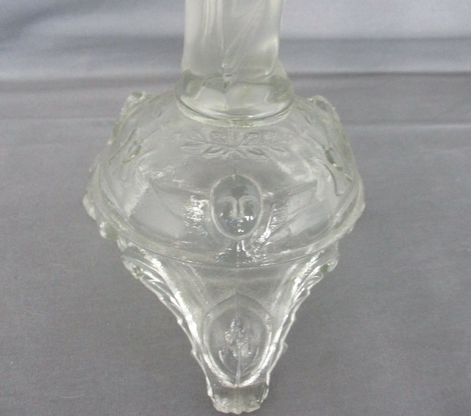 Art Glass Clear Candle Holder Holy Heart Virgin Mary Our Lady Madonna Angels photo 57.0