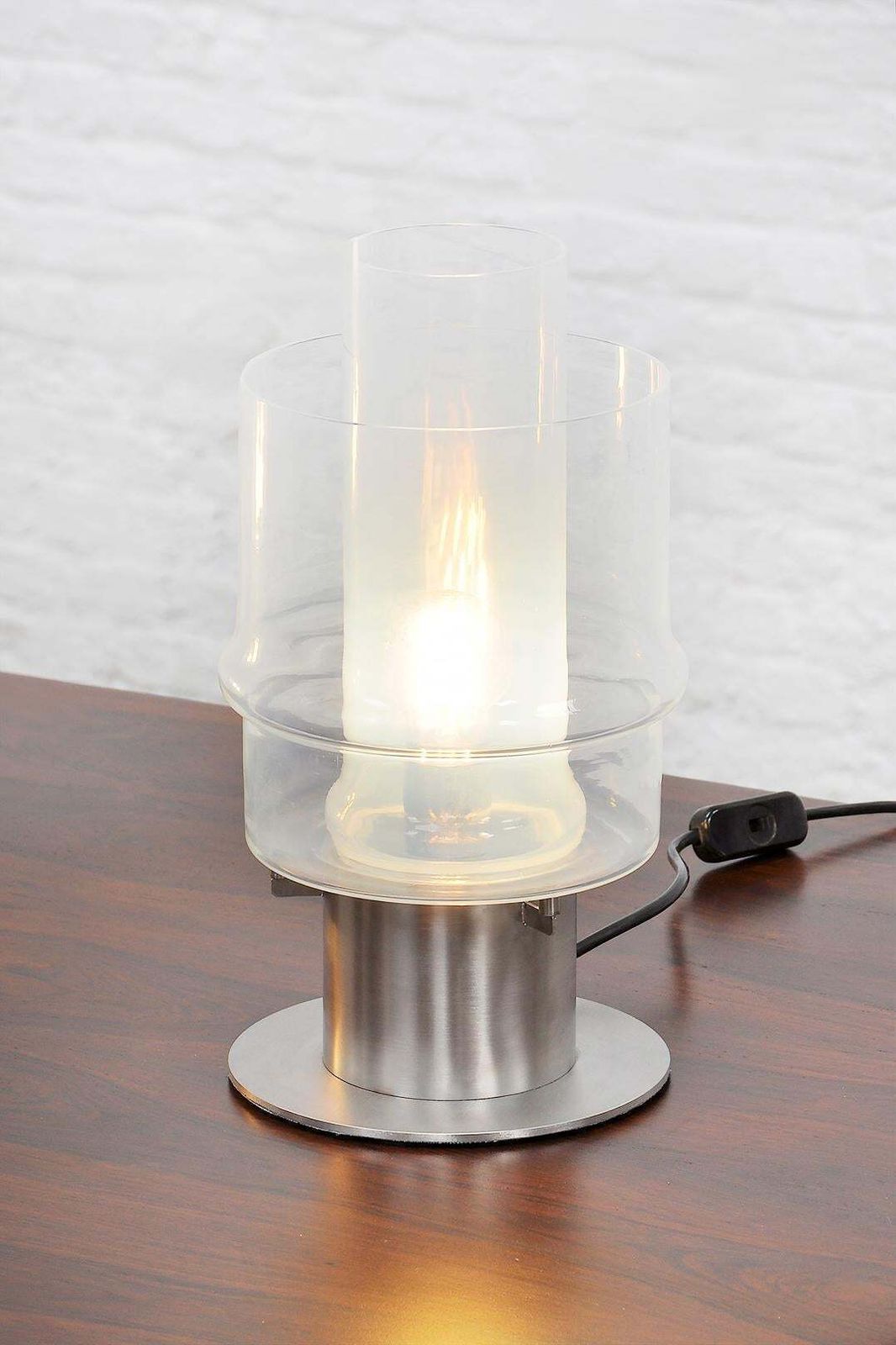Pair Of Modernist Murano Table Lamps By Carlo Nason For Mazzega, Italy 1970's photo Lighting