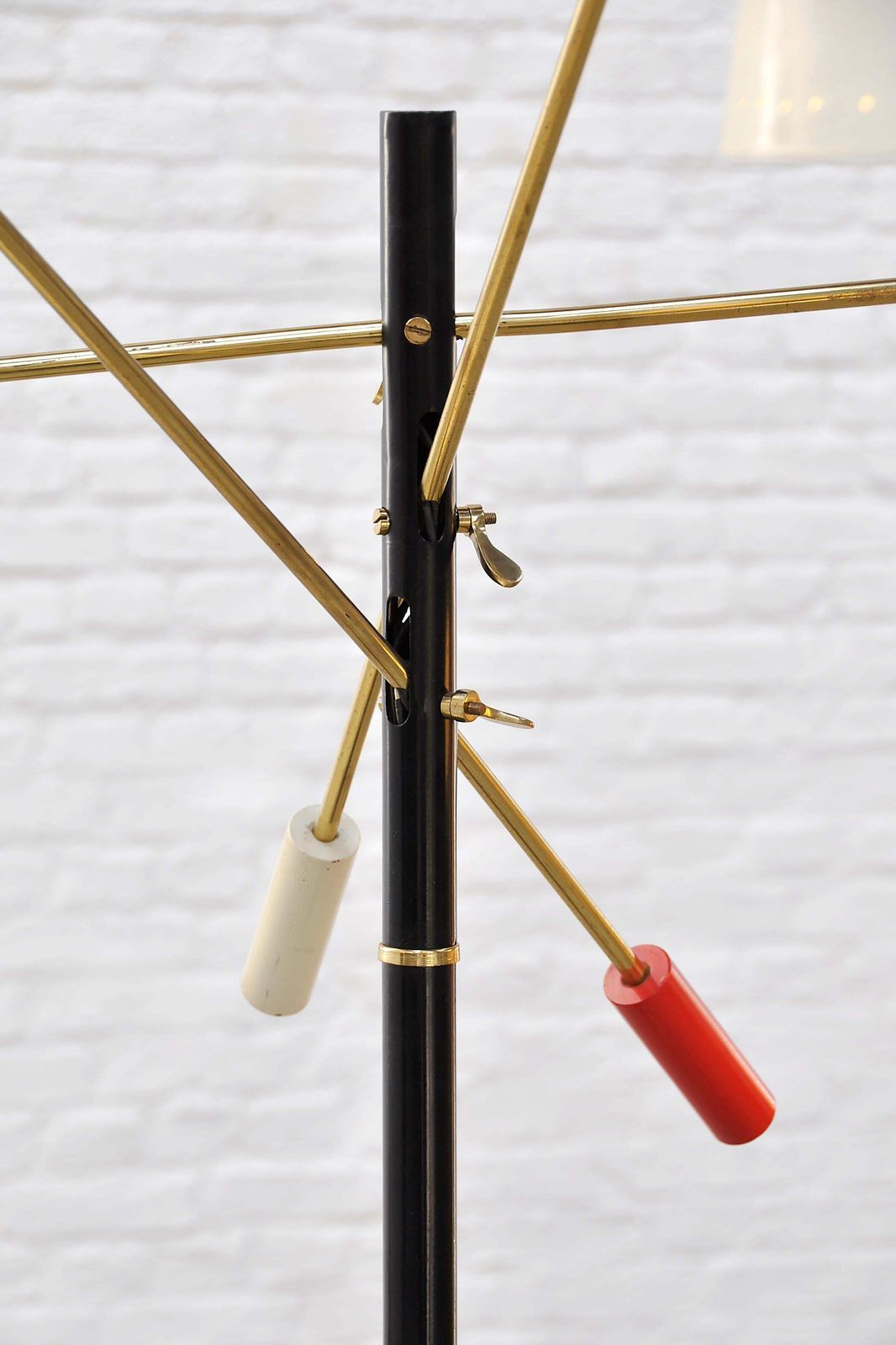Original 50's Italian Tricolor Counterweight “Diabolo” Floor Lamp photo 4575.0