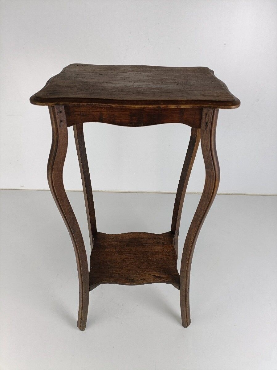 Art Nouveau Pedestal Side Occassional Table Plant Bonsai Stand Two Tier Antique photo Furniture