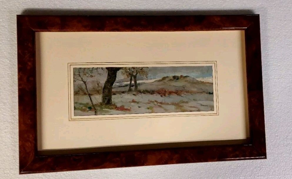 Painting Landscape Oil On Panel Early 900 Italy Antique Painting photo for sale