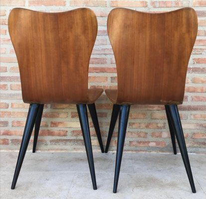 Mid Century Chairs With Conical Legs, 1950s, Set Of 2 photo buy