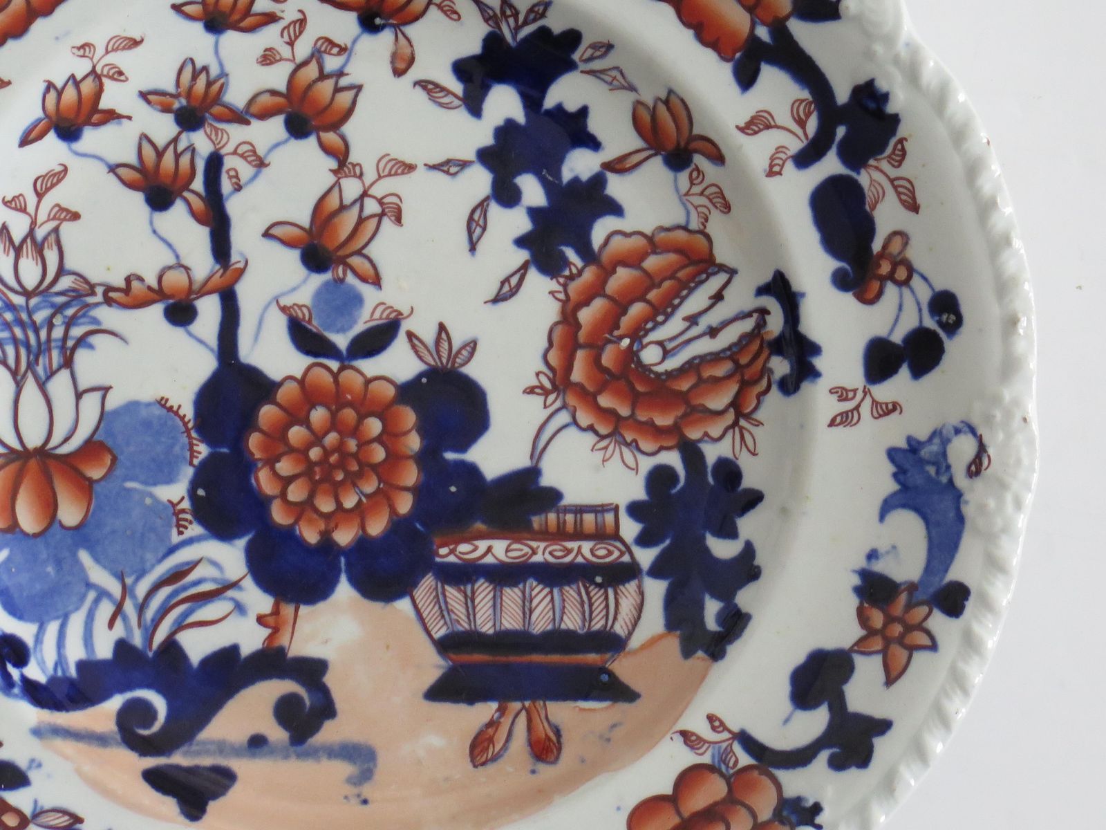 photo buy Set Of Two (A) Georgian Masons Ironstone Desert Plates Basket Japan Ptn, Ca 1818